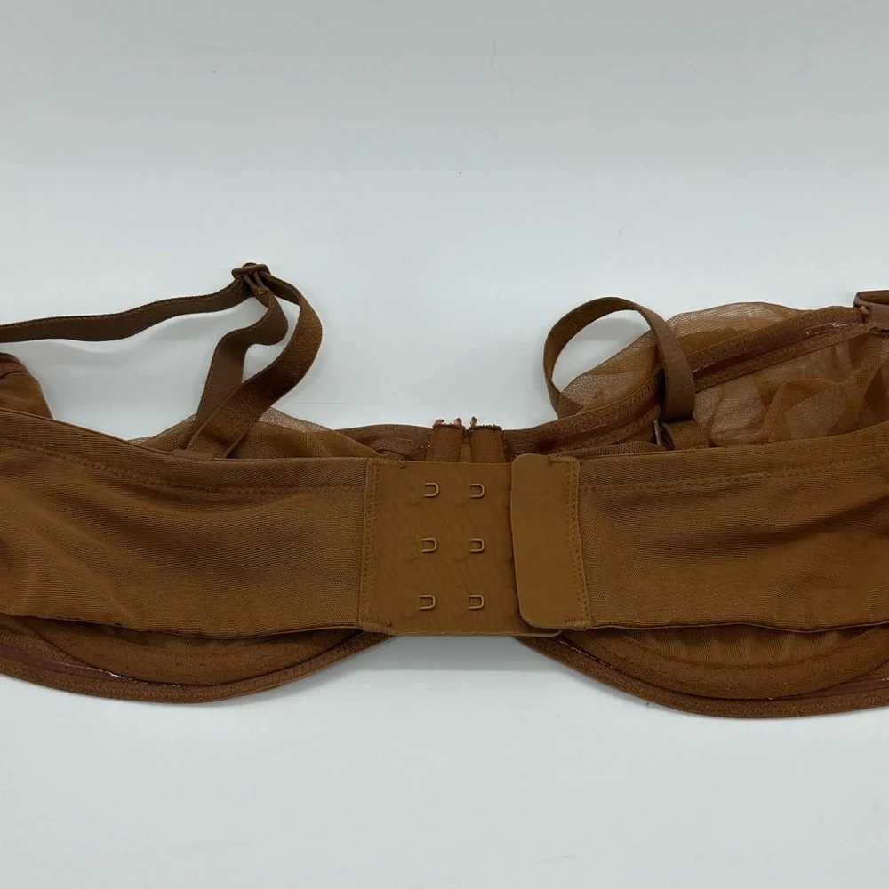 SKIMS Brown Sheer Mesh Underwire Bra Size 36C - Picture 7 of 13